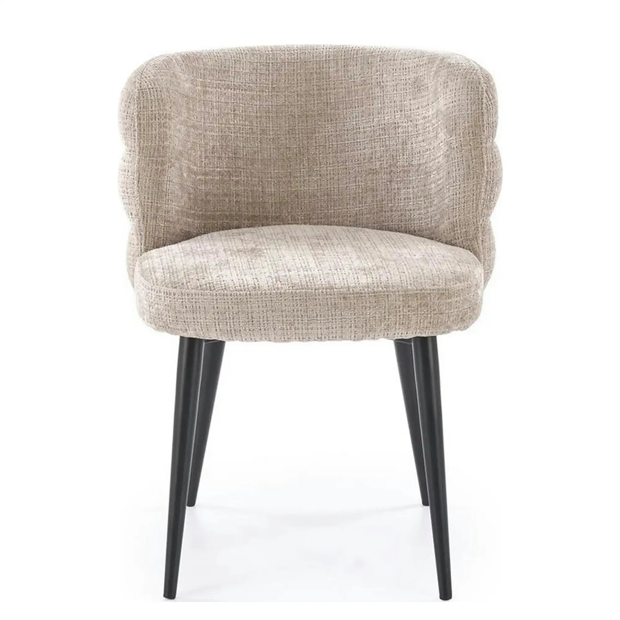 Scaun de sufragerie tapitat K575, bej - Cremona 14, stofa catifelata/otel, 62x64x79 cm
