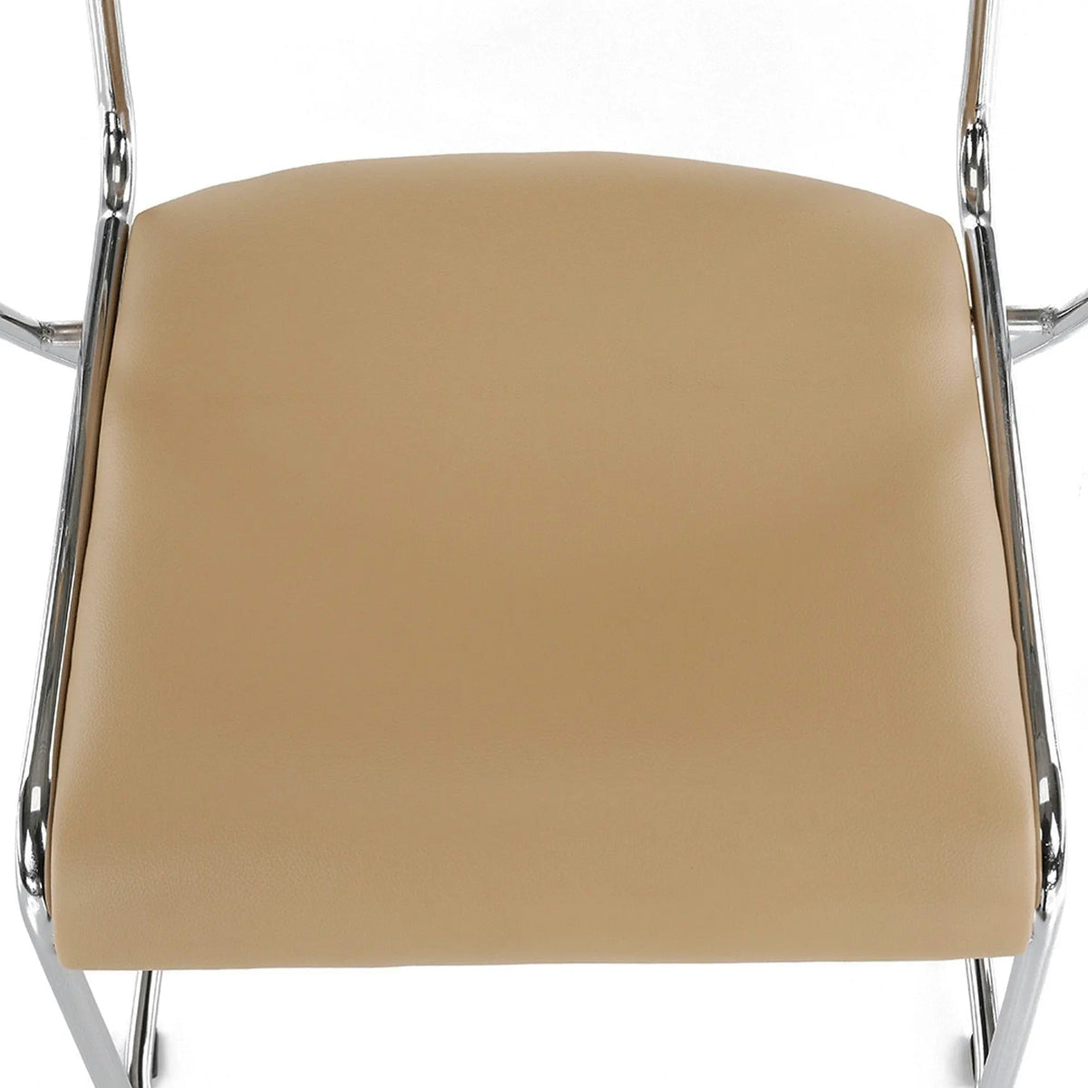 Scaun DERYA, maro, piele ecologica/metal, 53x57x79 cm