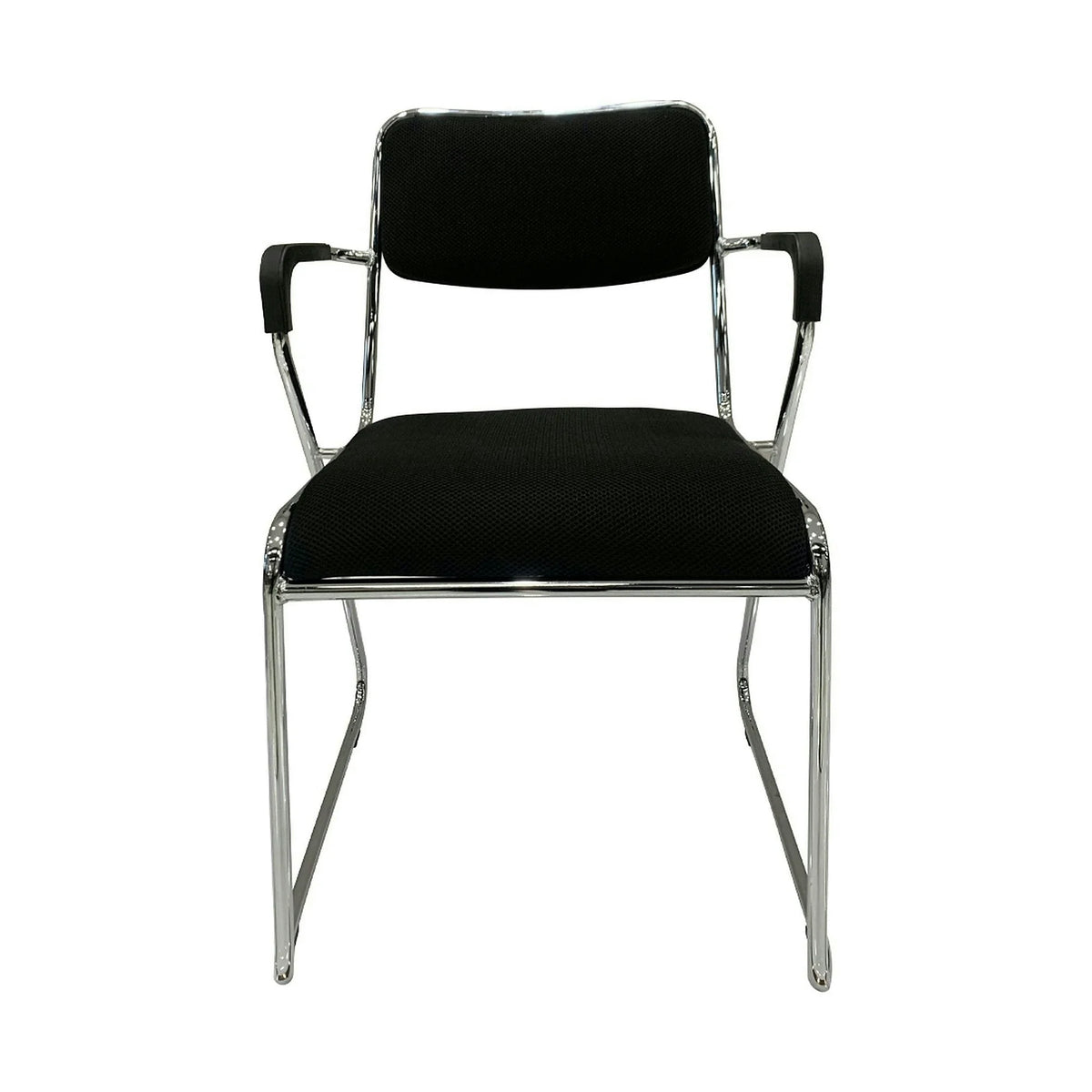 Scaun DERYA, negru/crom, plasa/plastic/metal, 53x57x79 cm