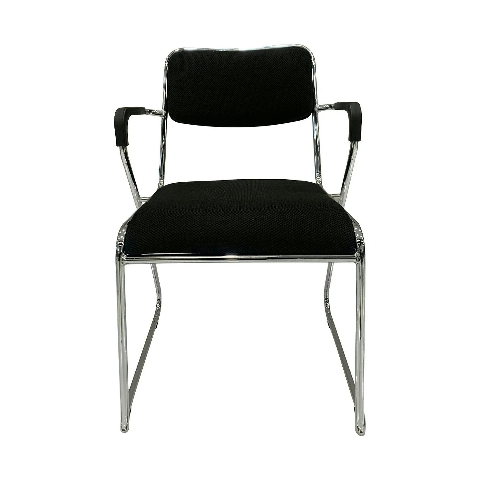 Scaun DERYA, negru/crom, plasa/plastic/metal, 53x57x79 cm