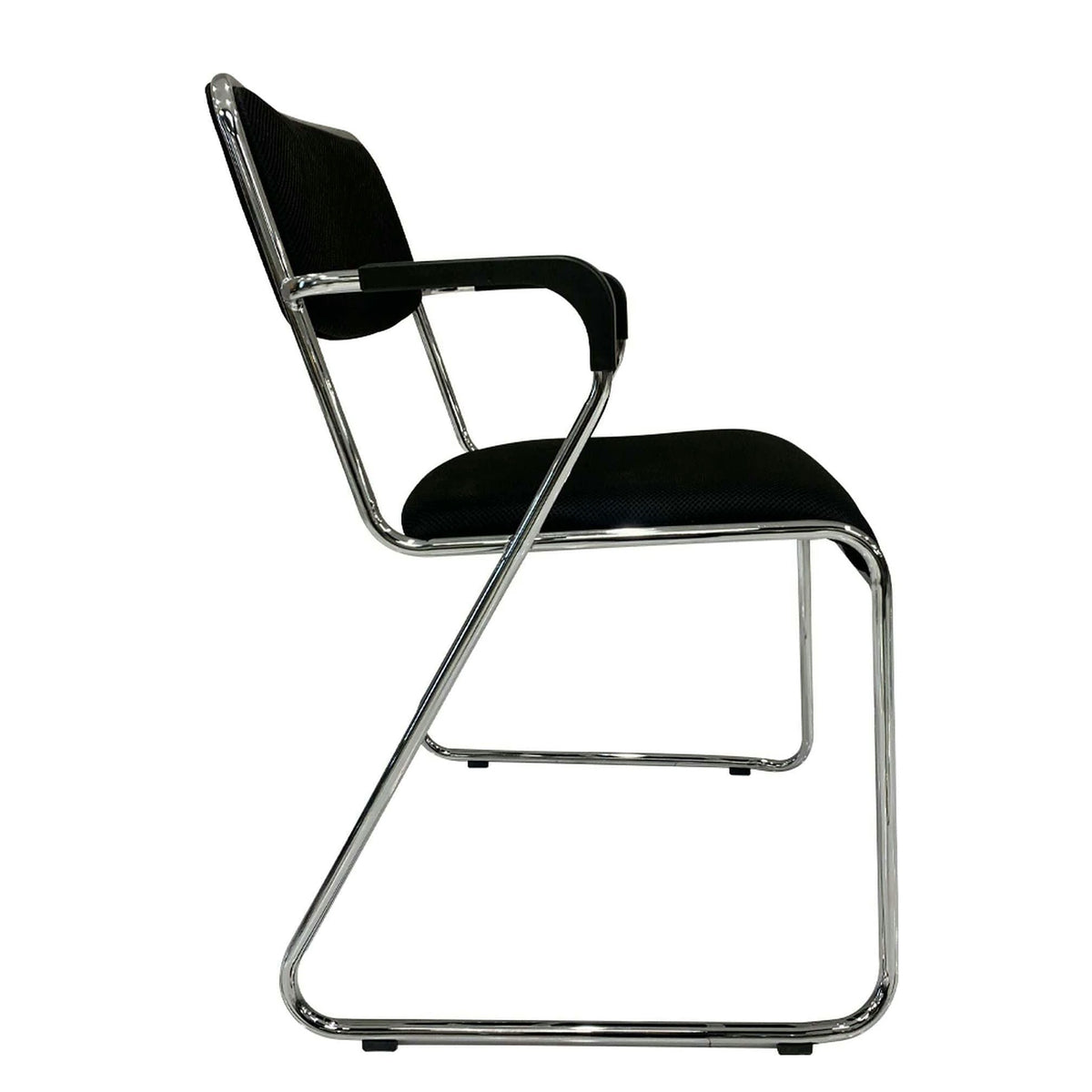 Scaun DERYA, negru/crom, plasa/plastic/metal, 53x57x79 cm