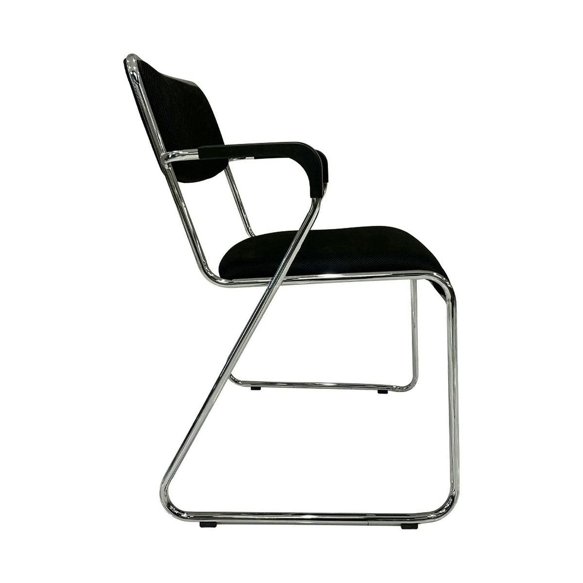 Scaun DERYA, negru/crom, plasa/plastic/metal, 53x57x79 cm