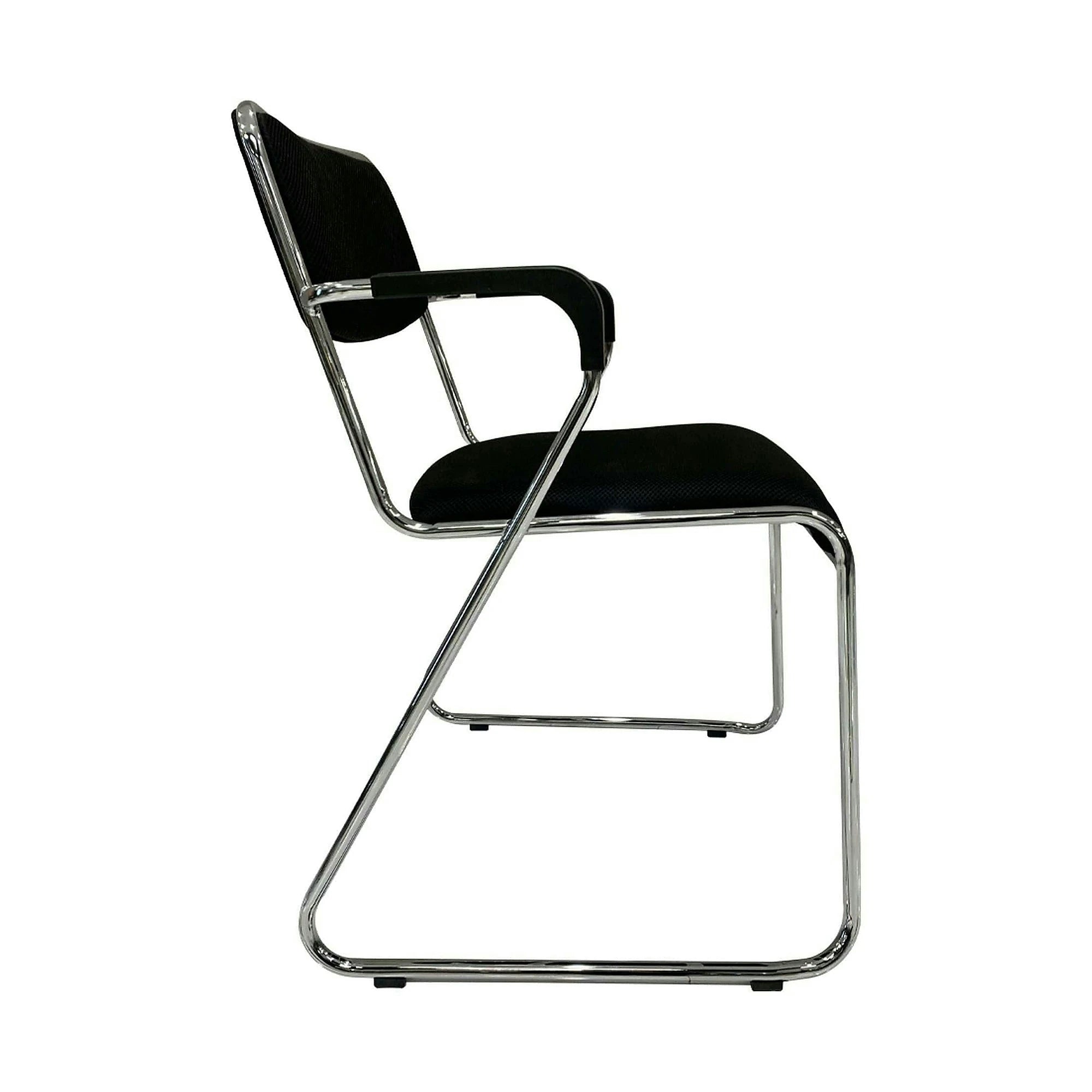 Scaun DERYA, negru/crom, plasa/plastic/metal, 53x57x79 cm