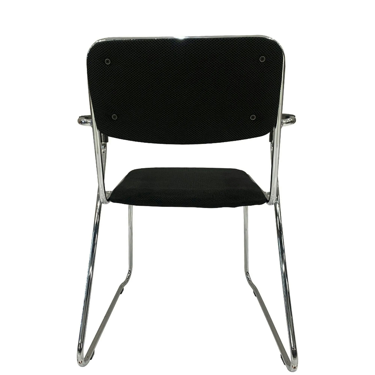 Scaun DERYA, negru/crom, plasa/plastic/metal, 53x57x79 cm