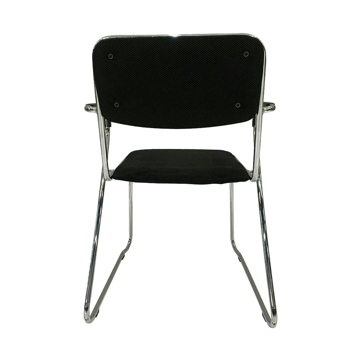 Scaun DERYA, negru/crom, plasa/plastic/metal, 53x57x79 cm