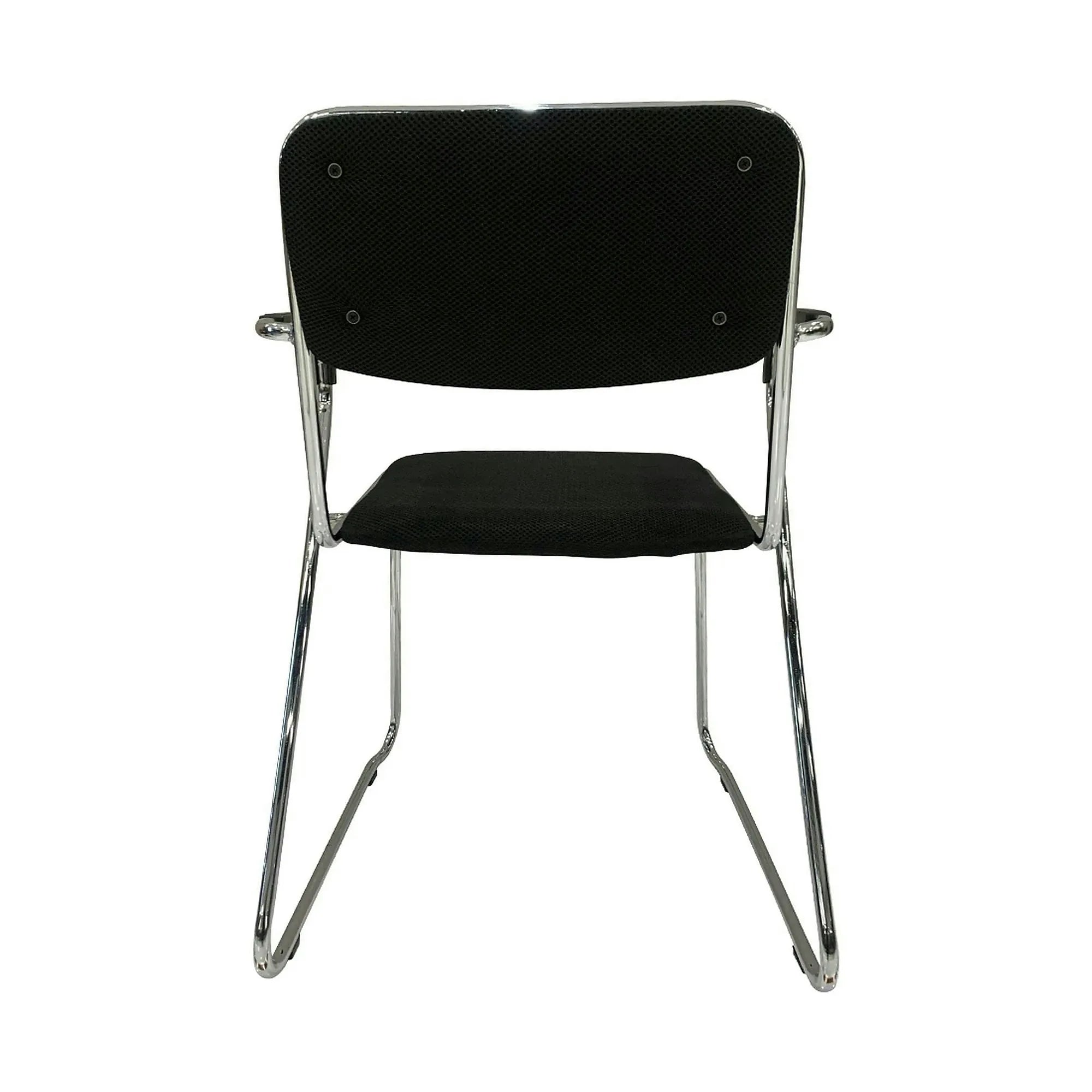 Scaun DERYA, negru/crom, plasa/plastic/metal, 53x57x79 cm