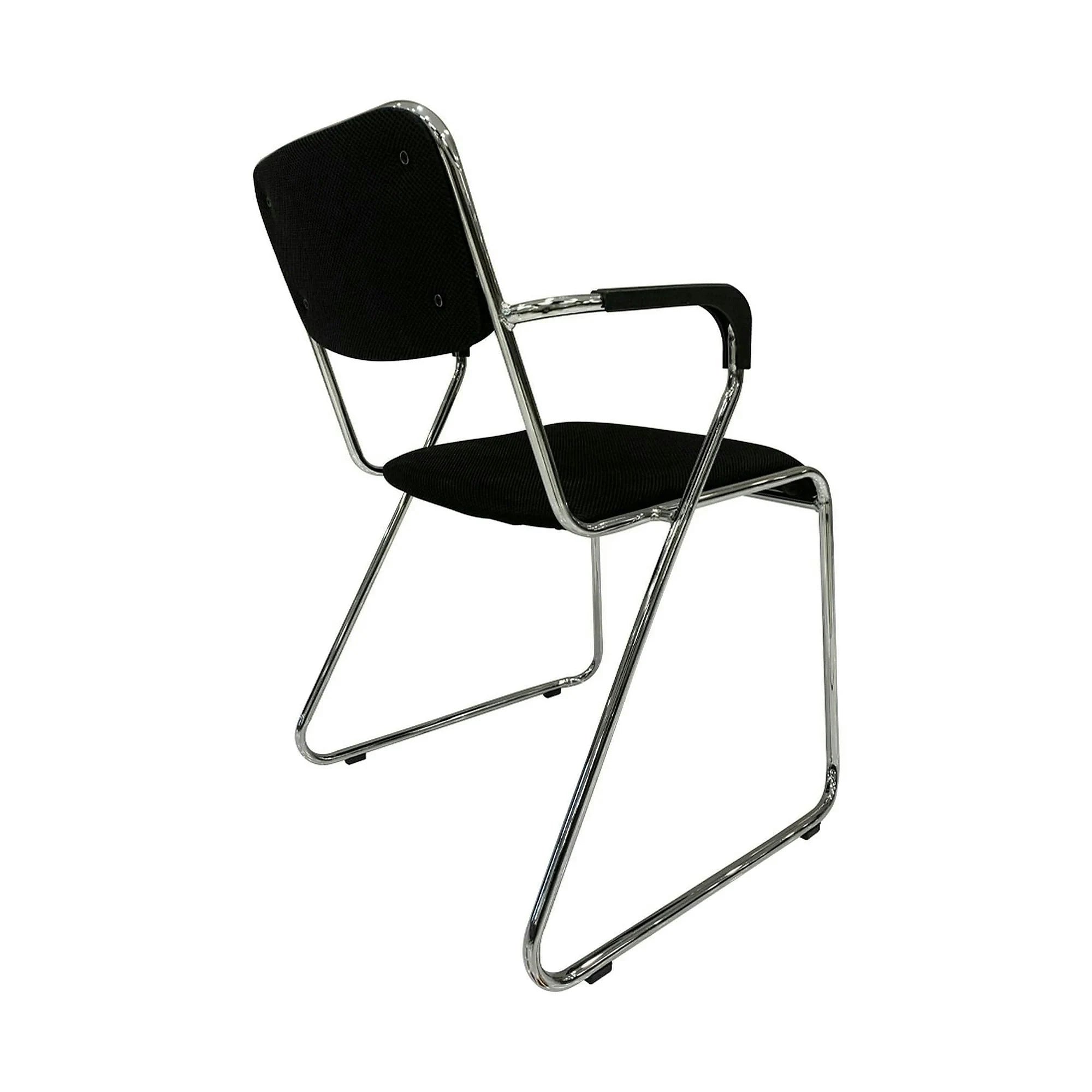 Scaun DERYA, negru/crom, plasa/plastic/metal, 53x57x79 cm