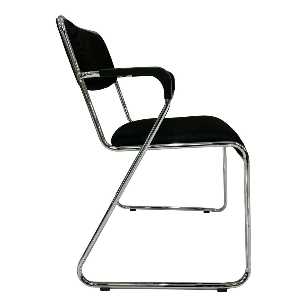 Scaun DERYA, negru/crom, plasa/plastic/metal, 53x57x79 cm