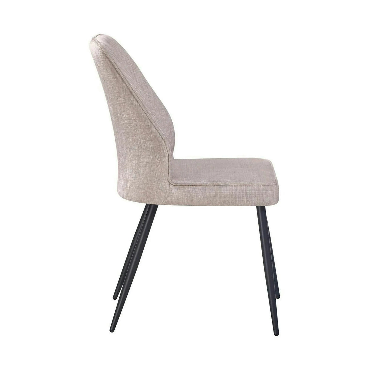 Scaun DEX, bej/negru, stofa catifelata/metal, 61x49x86 cm