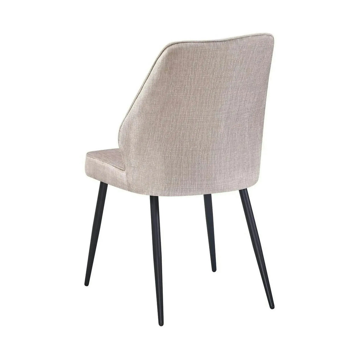 Scaun DEX, bej/negru, stofa catifelata/metal, 61x49x86 cm