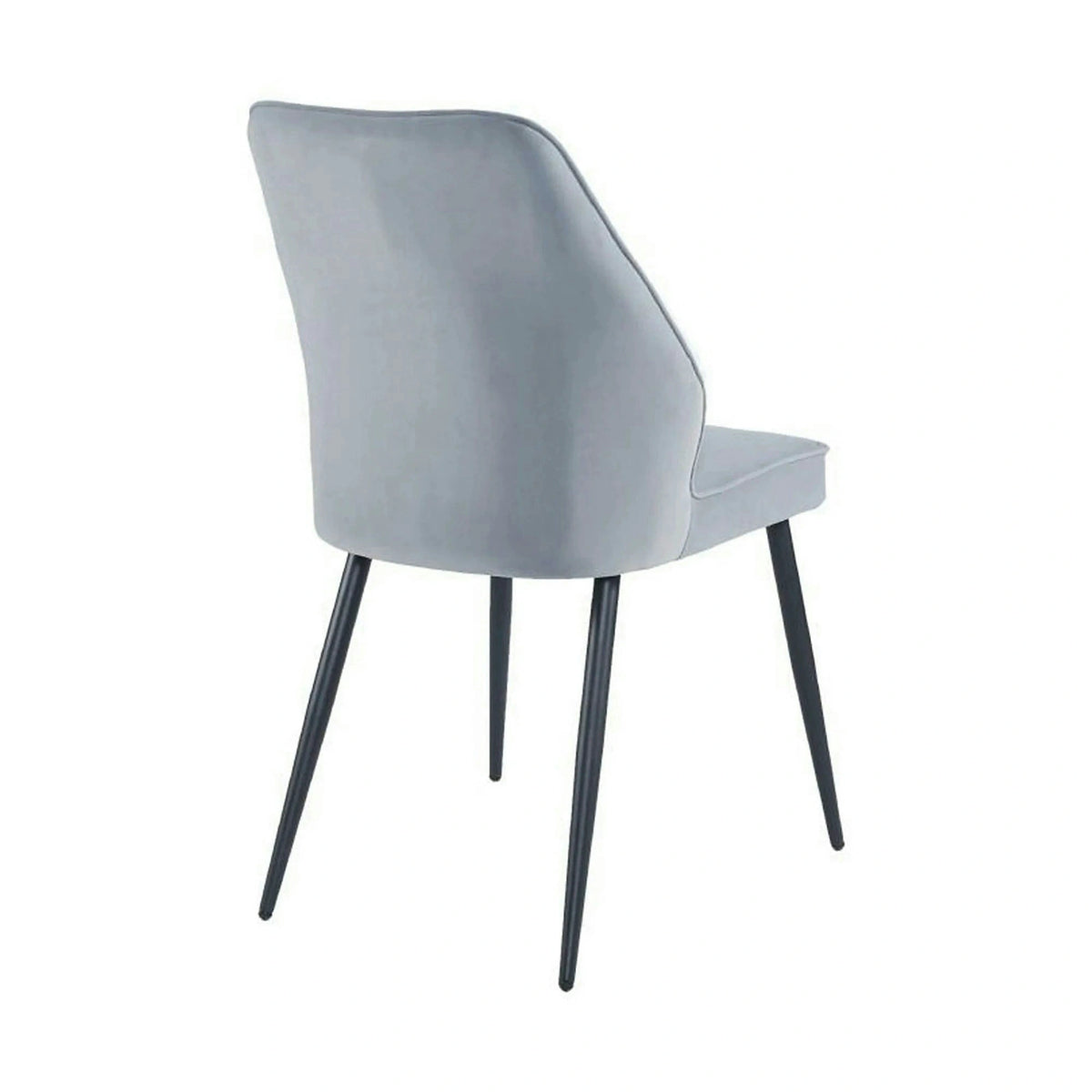 Scaun DEX, gri deschis/negru, stofa catifelata/metal, 61x49x86 cm