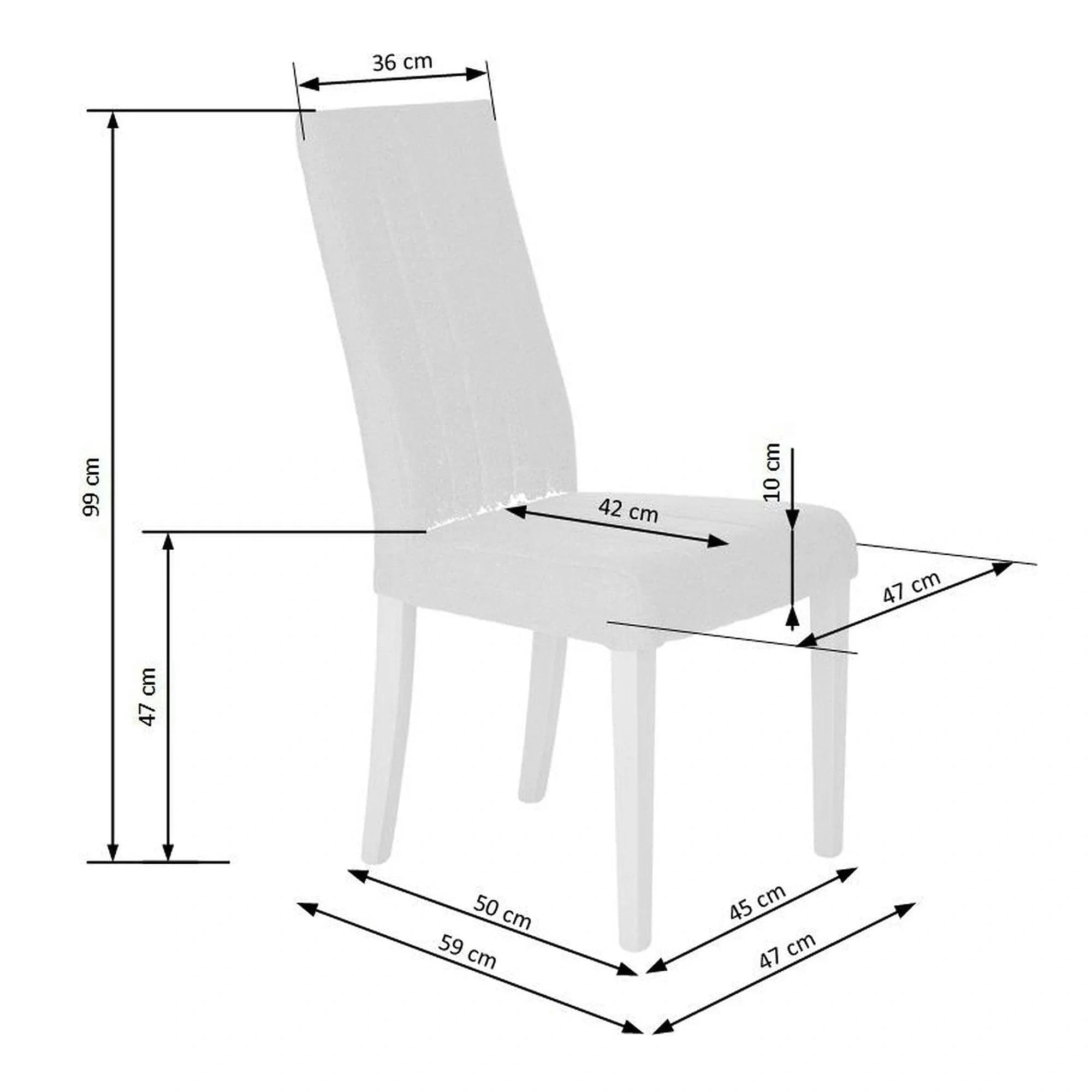 Scaun DIEGO 2, negru/albastru, 47x59x99 cm