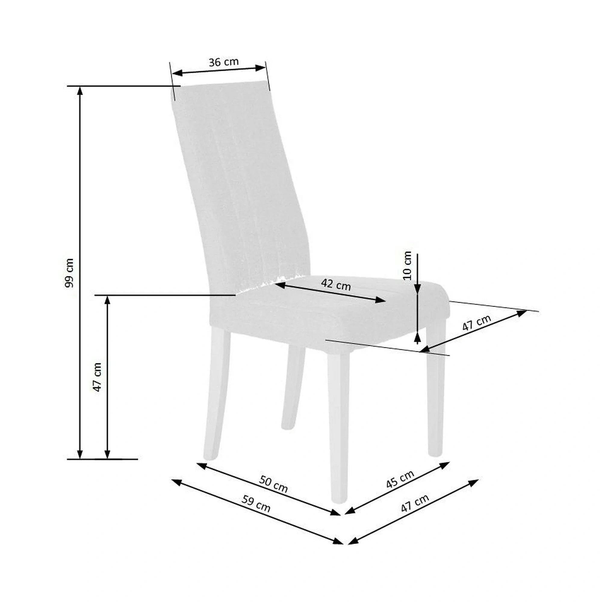 Scaun DIEGO 2, negru/albastru, 47x59x99 cm