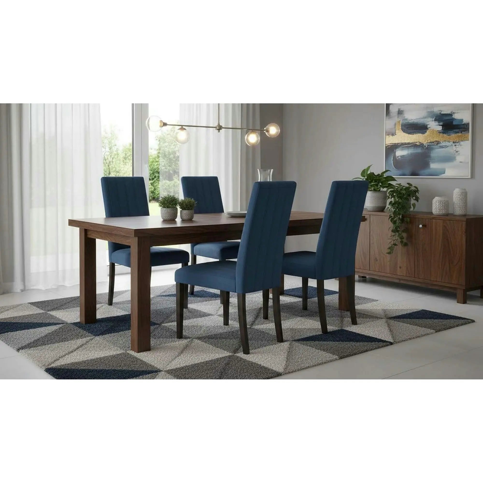 Scaun DIEGO 2, negru/albastru, 47x59x99 cm