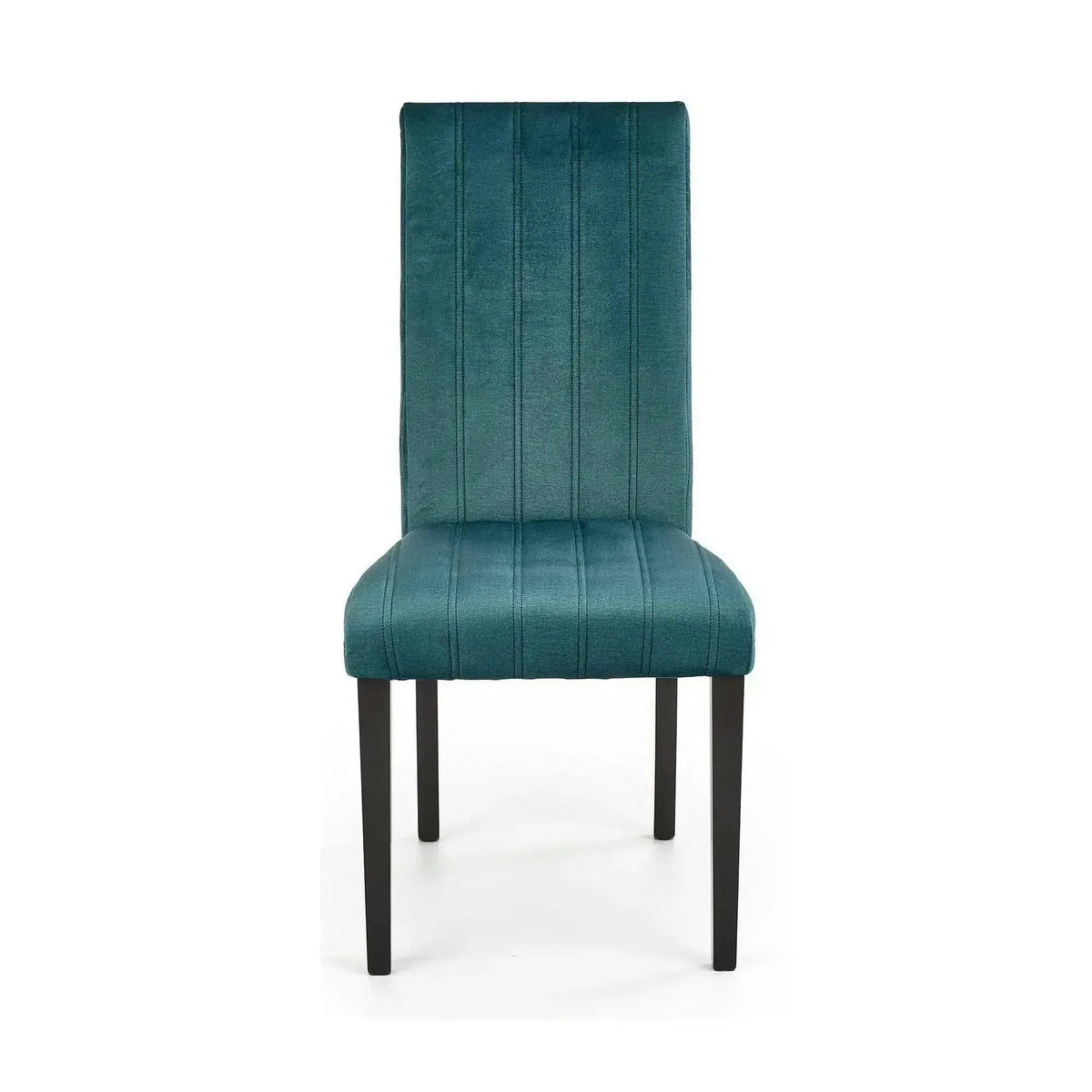 Scaun DIEGO 2, negru/verde, stofa catifelata/lemn de fag, 47x59x99 cm