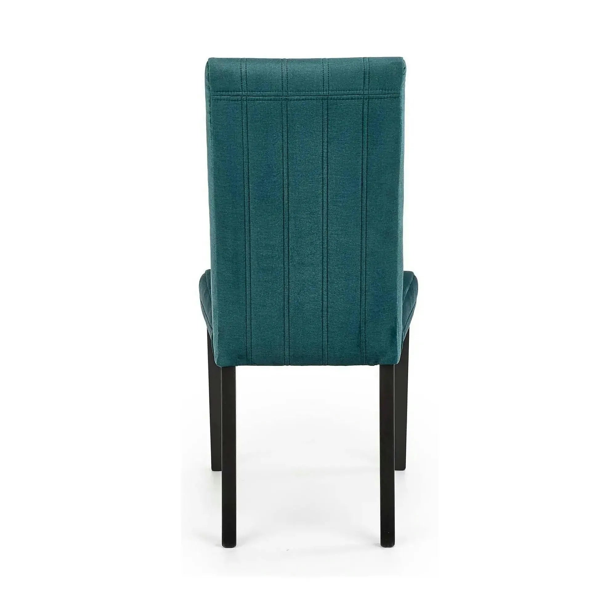 Scaun DIEGO 2, negru/verde, stofa catifelata/lemn de fag, 47x59x99 cm
