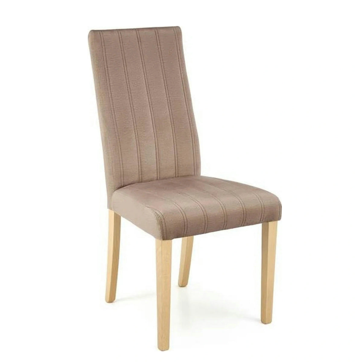 Scaun DIEGO 3, bej/stejar, stofa catifelata/lemn de fag, 47x59x99 cm