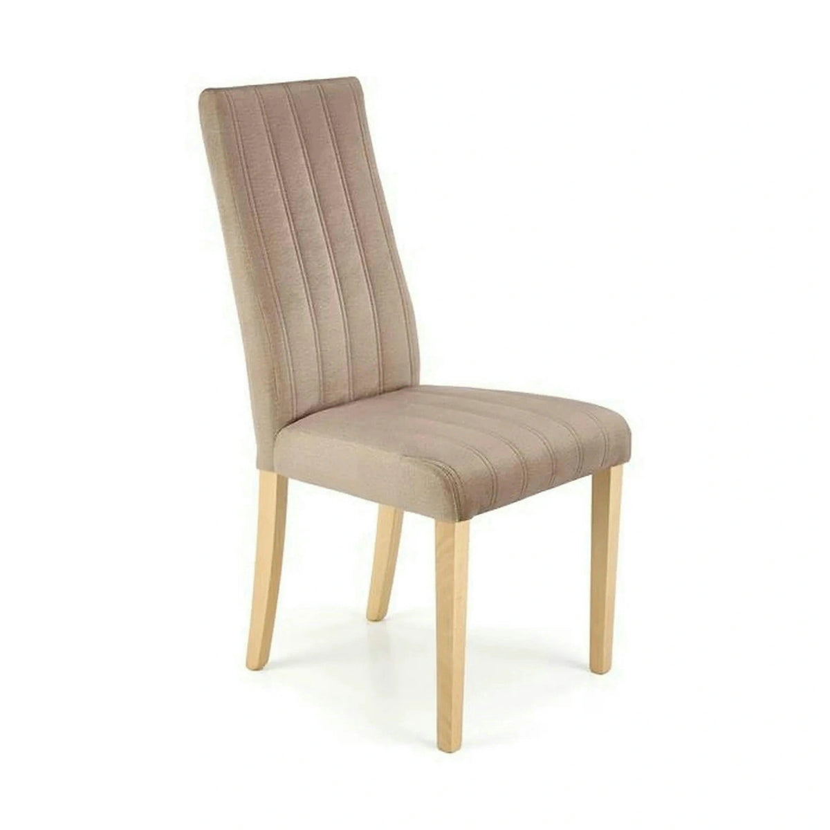 Scaun DIEGO 3, bej/stejar, stofa catifelata/lemn de fag, 47x59x99 cm