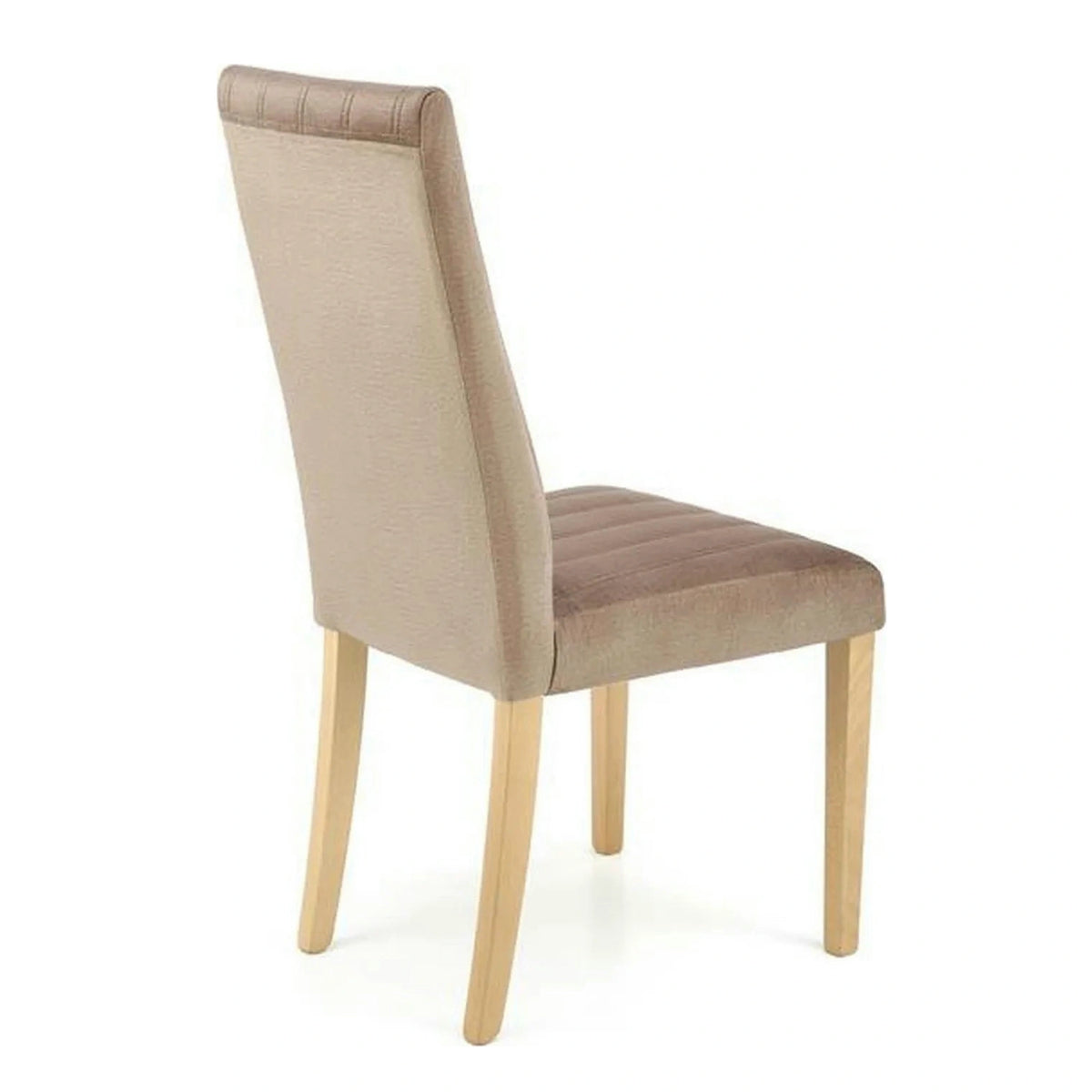Scaun DIEGO 3, bej/stejar, stofa catifelata/lemn de fag, 47x59x99 cm