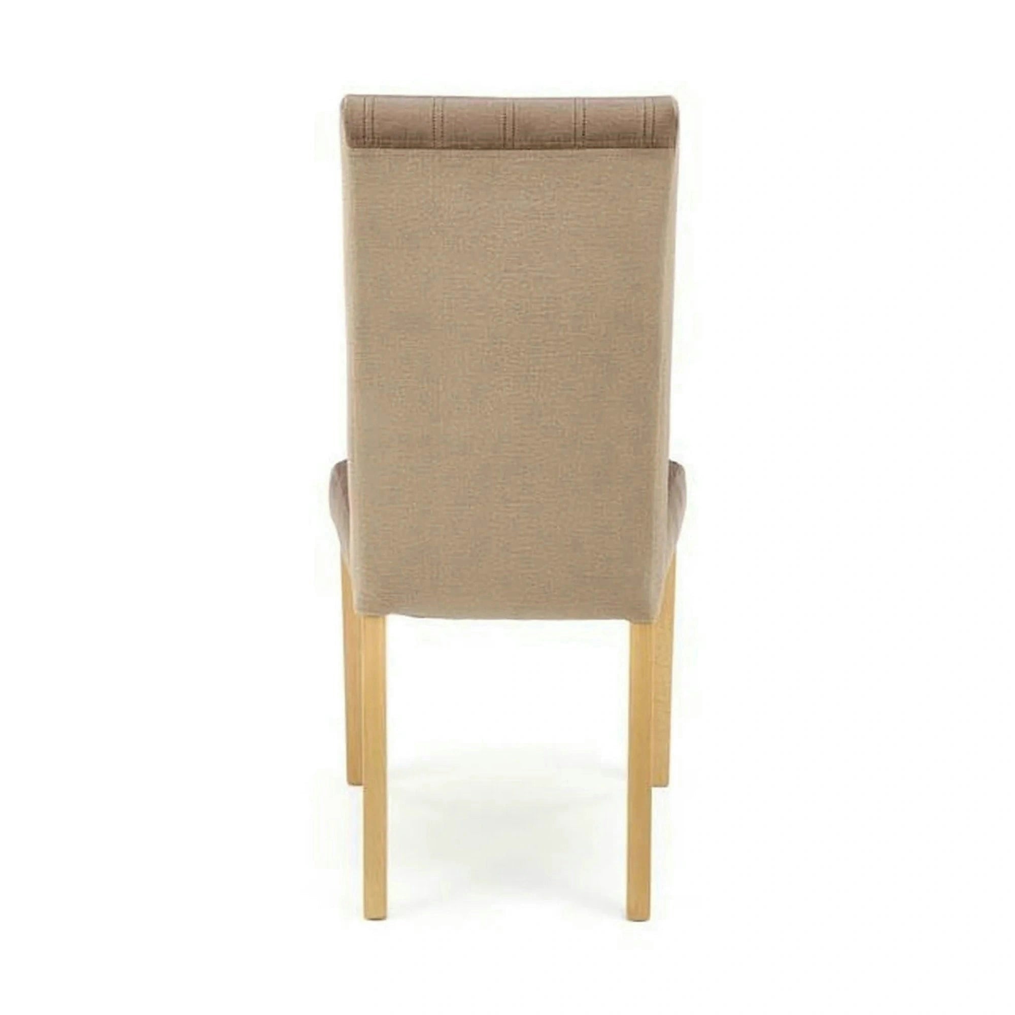 Scaun DIEGO 3, bej/stejar, stofa catifelata/lemn de fag, 47x59x99 cm