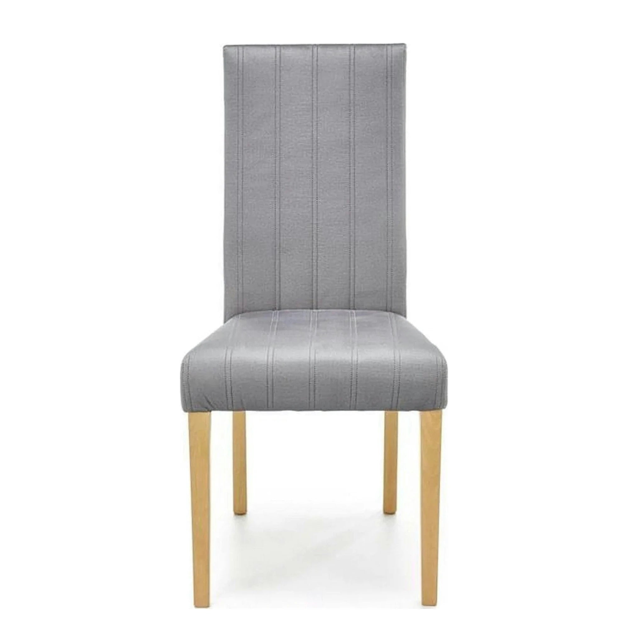 Scaun DIEGO 3, gri deschis/stejar miere, stofa catifelata/lemn de fag, 47x59x99 cm