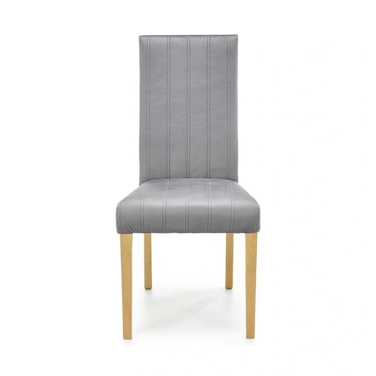 Scaun DIEGO 3, gri deschis/stejar miere, stofa catifelata/lemn de fag, 47x59x99 cm