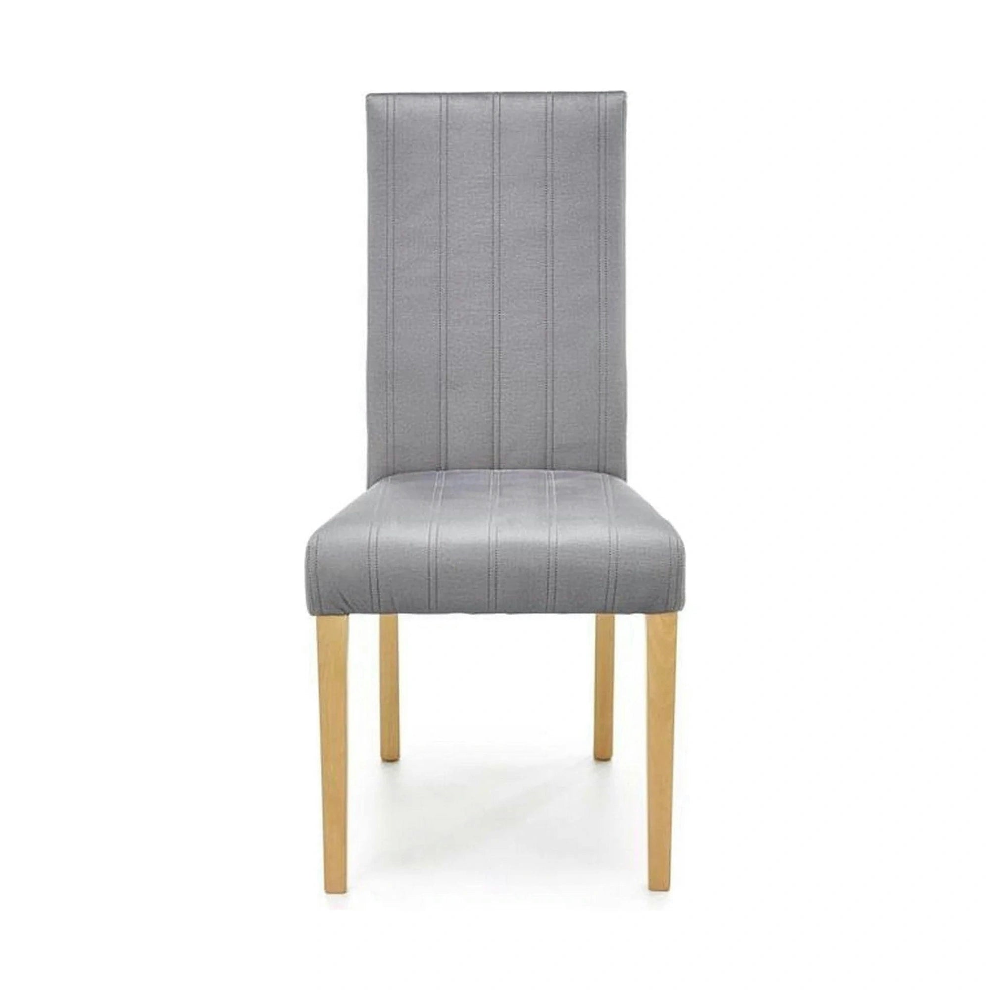 Scaun DIEGO 3, gri deschis/stejar miere, stofa catifelata/lemn de fag, 47x59x99 cm