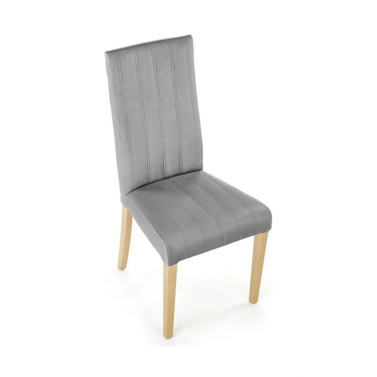 Scaun DIEGO 3, gri deschis/stejar miere, stofa catifelata/lemn de fag, 47x59x99 cm