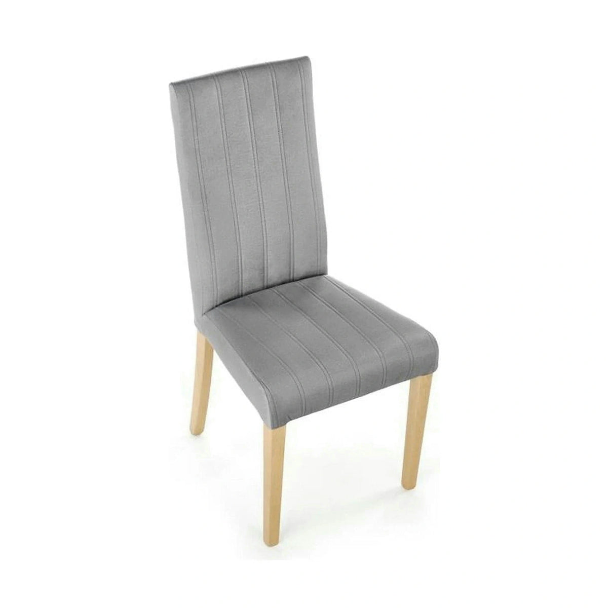 Scaun DIEGO 3, gri deschis/stejar miere, stofa catifelata/lemn de fag, 47x59x99 cm