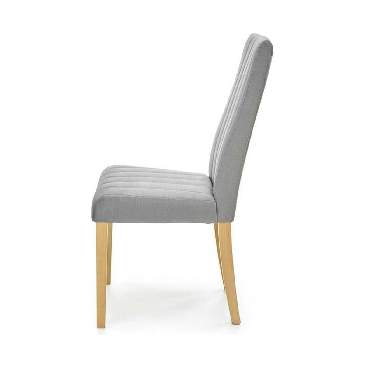 Scaun DIEGO 3, gri deschis/stejar miere, stofa catifelata/lemn de fag, 47x59x99 cm