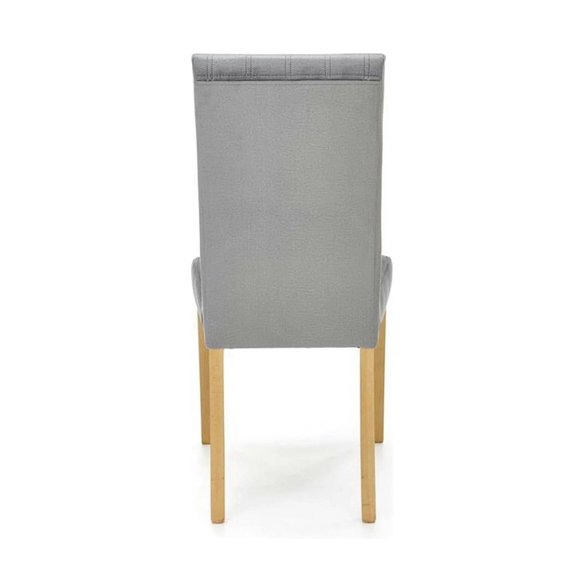 Scaun DIEGO 3, gri deschis/stejar miere, stofa catifelata/lemn de fag, 47x59x99 cm