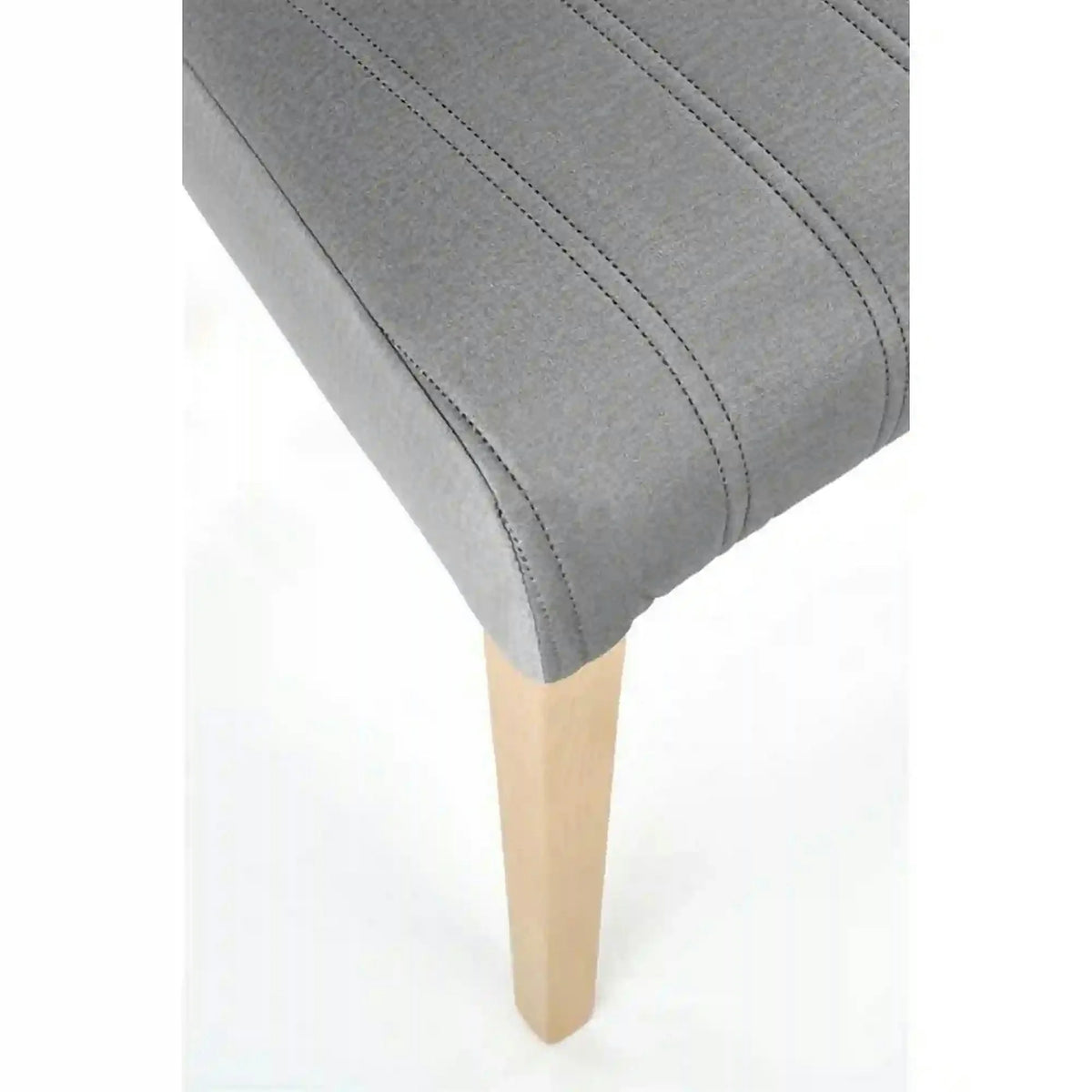 Scaun DIEGO 3, gri deschis/stejar miere, stofa catifelata/lemn de fag, 47x59x99 cm