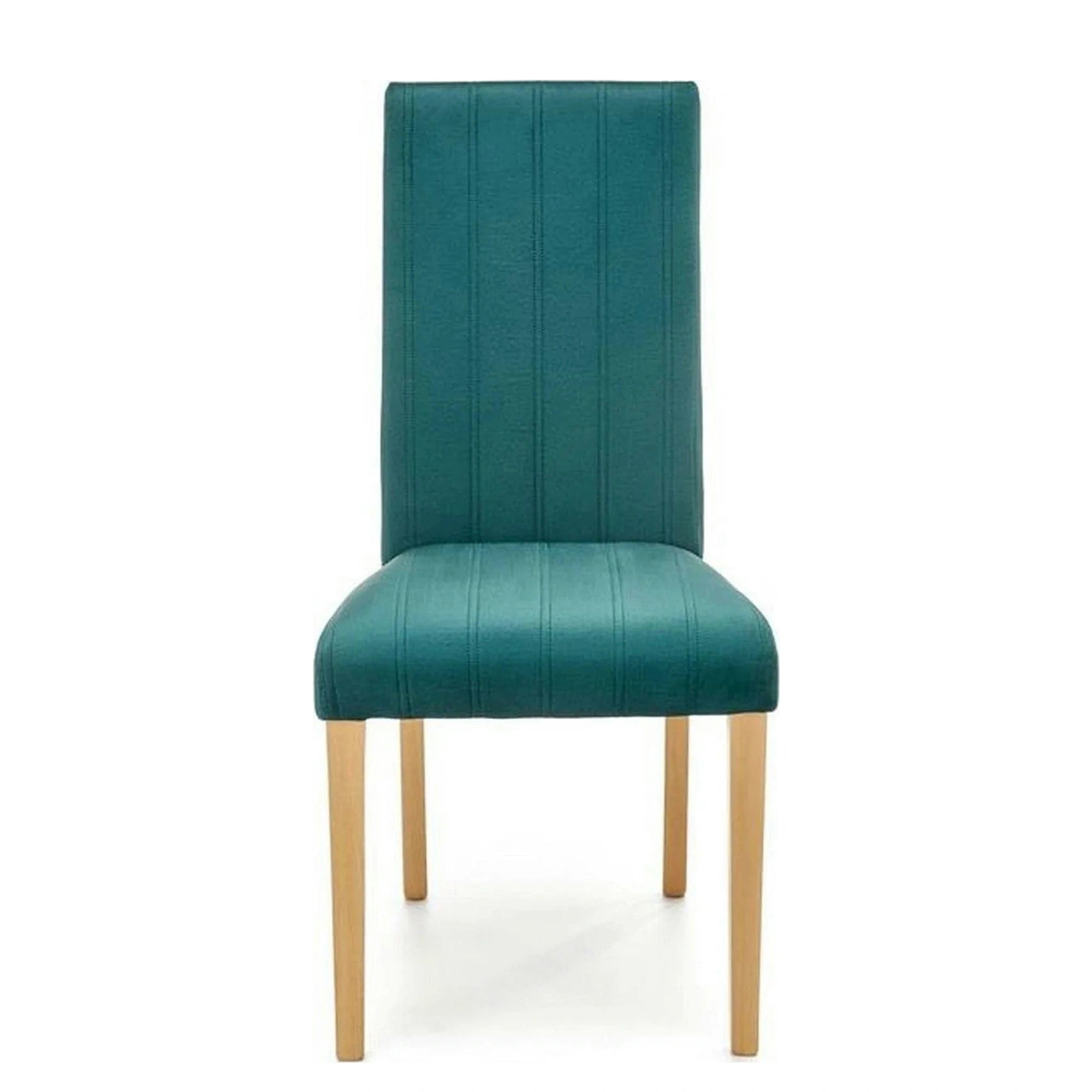 Scaun DIEGO 3, verde/stejar miere, stofa catifelata/lemn de fag, 47x59x99 cm