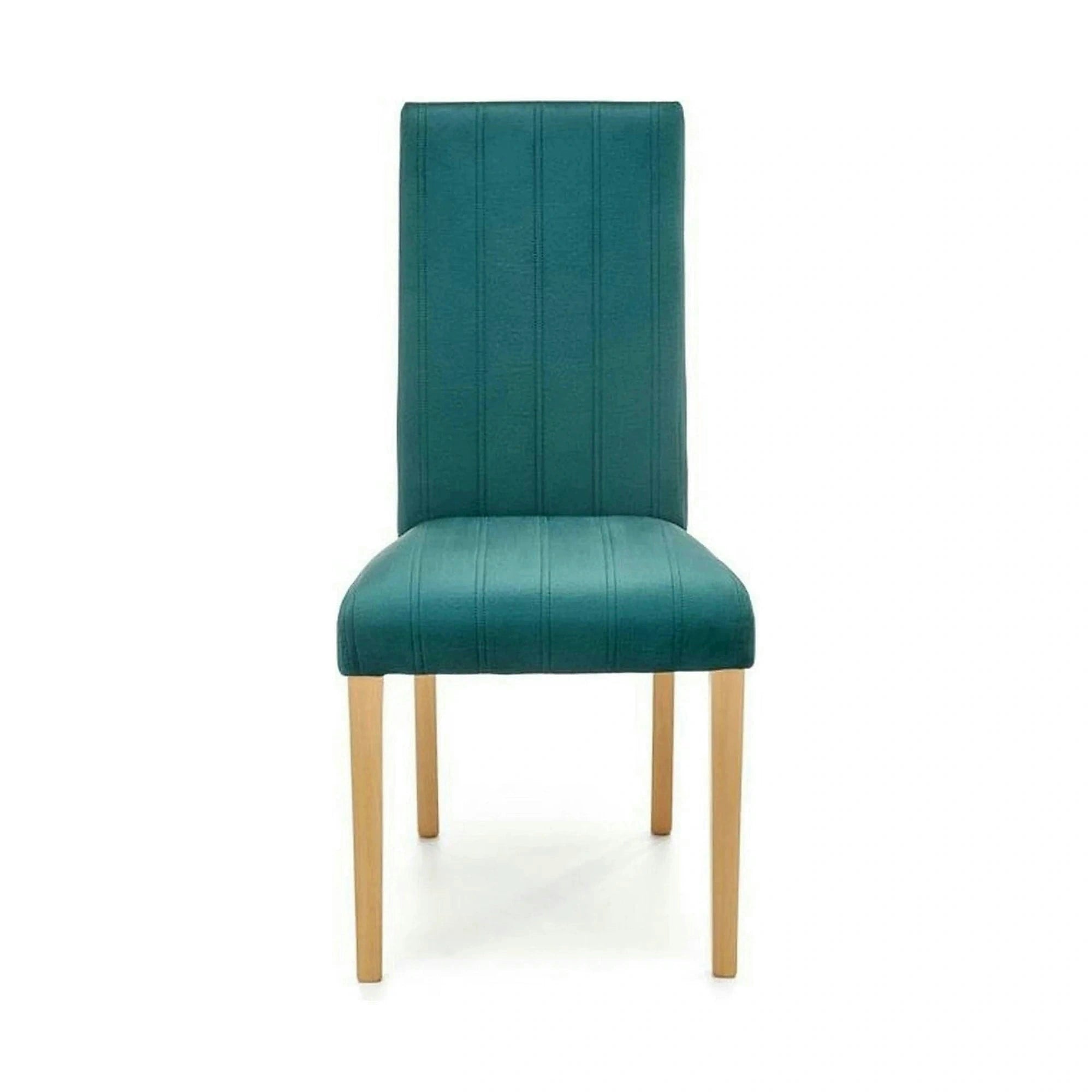 Scaun DIEGO 3, verde/stejar miere, stofa catifelata/lemn de fag, 47x59x99 cm