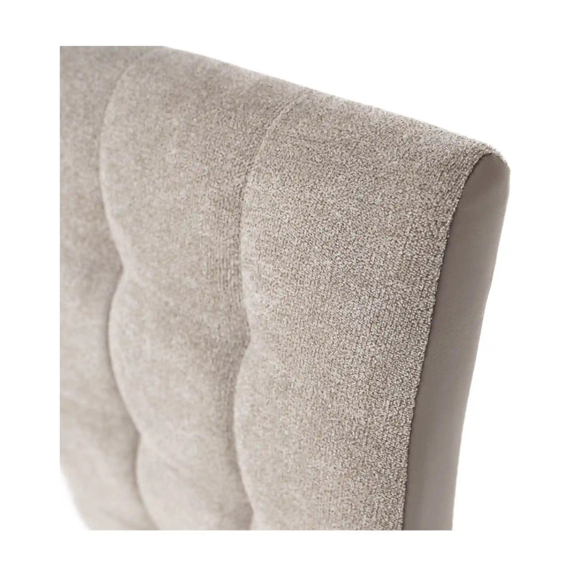 Scaun dining GERDA NEW, bej/crom, textil/piele ecologica/metal, 42x58x103 cm