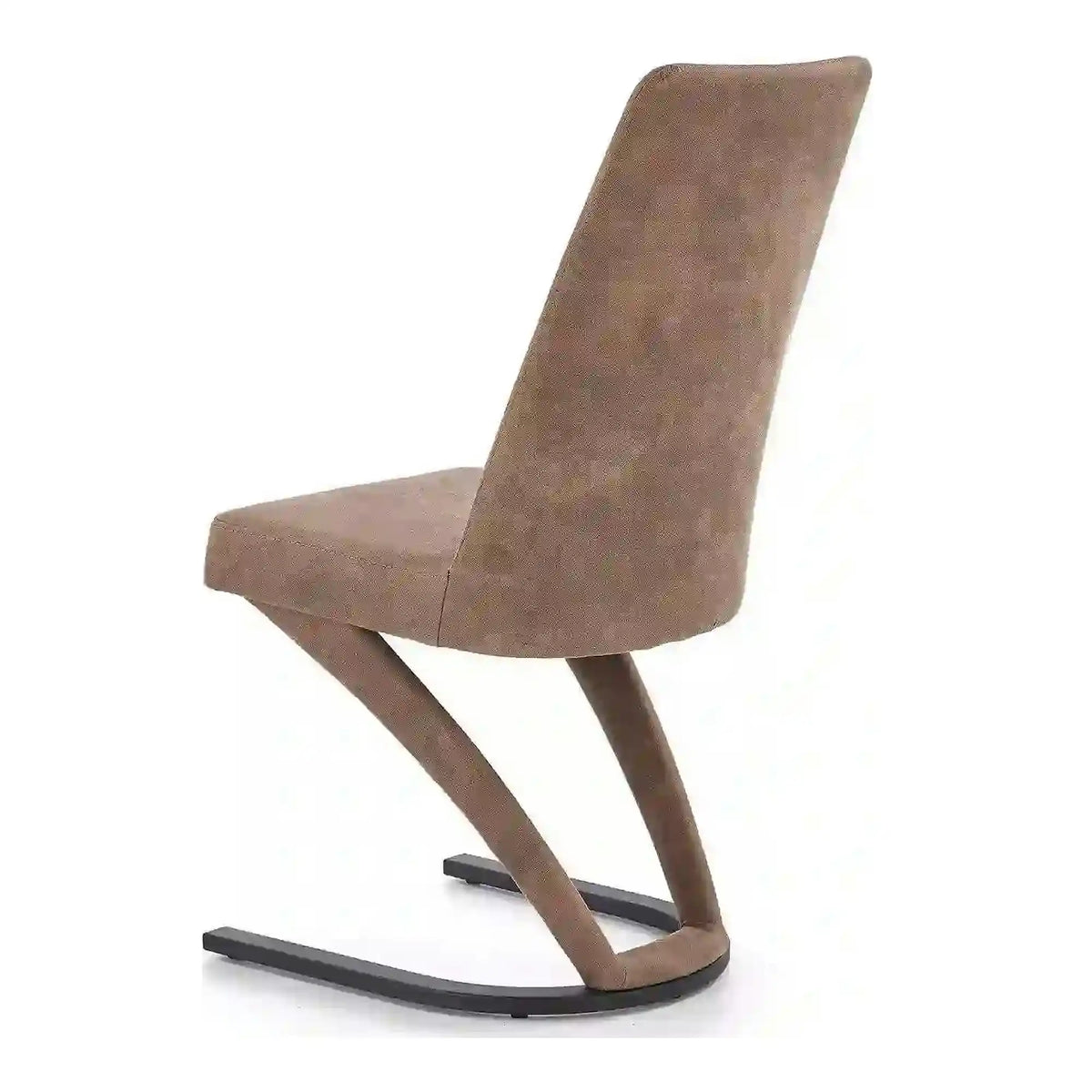 Scaun dining maro K338, maro/negru, piele ecologica/metal, 46X61X98 CM