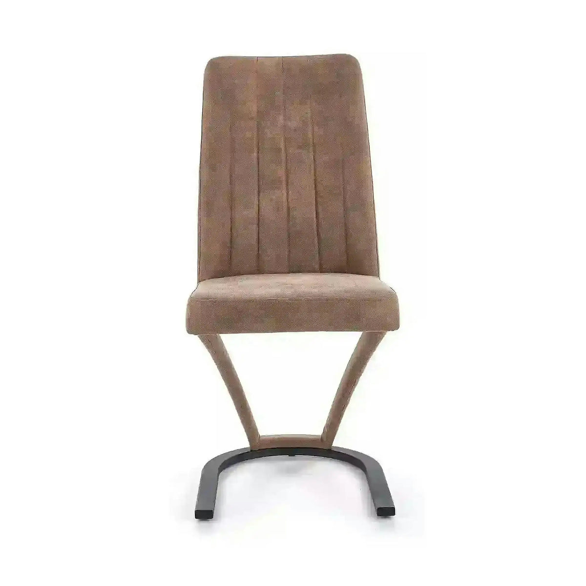 Scaun dining maro K338, maro/negru, piele ecologica/metal, 46X61X98 CM