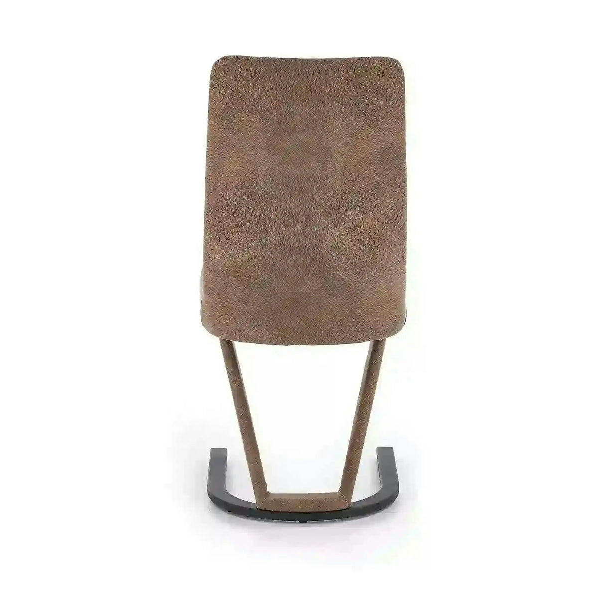 Scaun dining maro K338, maro/negru, piele ecologica/metal, 46X61X98 CM