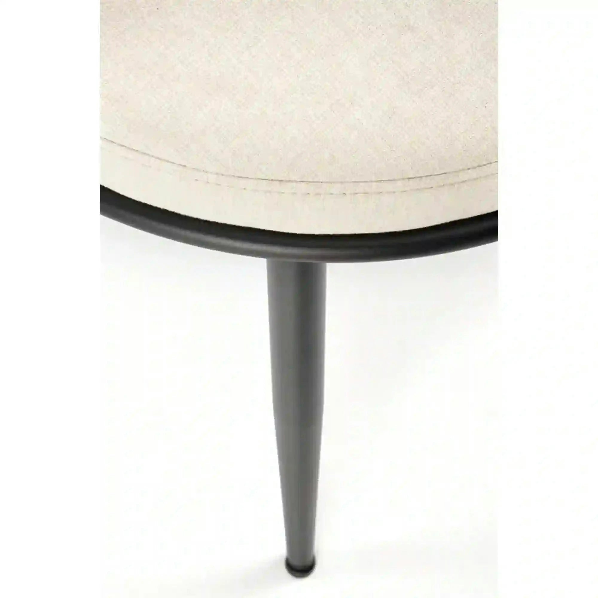 Scaun dining modern K516, bej/negru, stofa clasica/otel, 57x60x79 cm