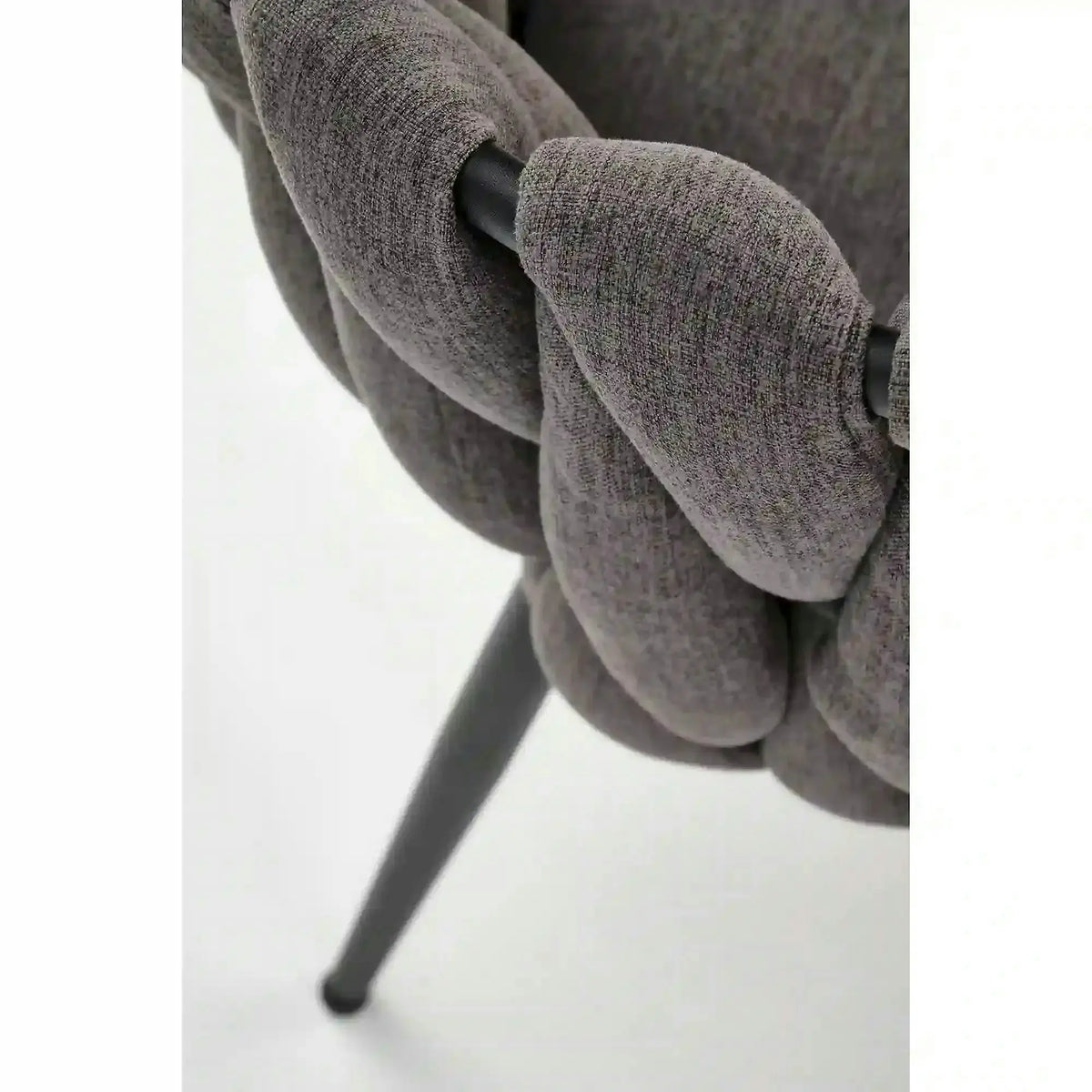 Scaun dining modern K516, gri/negru, stofa/otel, 57x60x79 cm