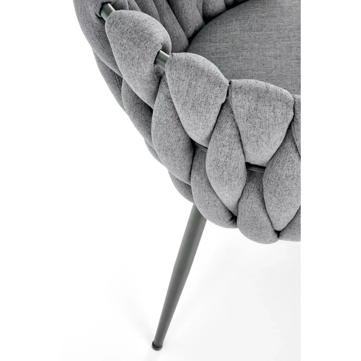 Scaun dining modern K516, gri/negru, stofa/otel, 57x60x79 cm
