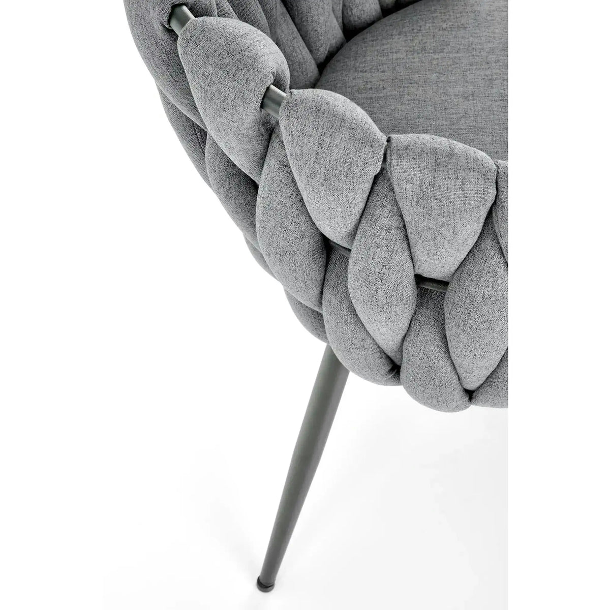 Scaun dining modern K516, gri/negru, stofa/otel, 57x60x79 cm