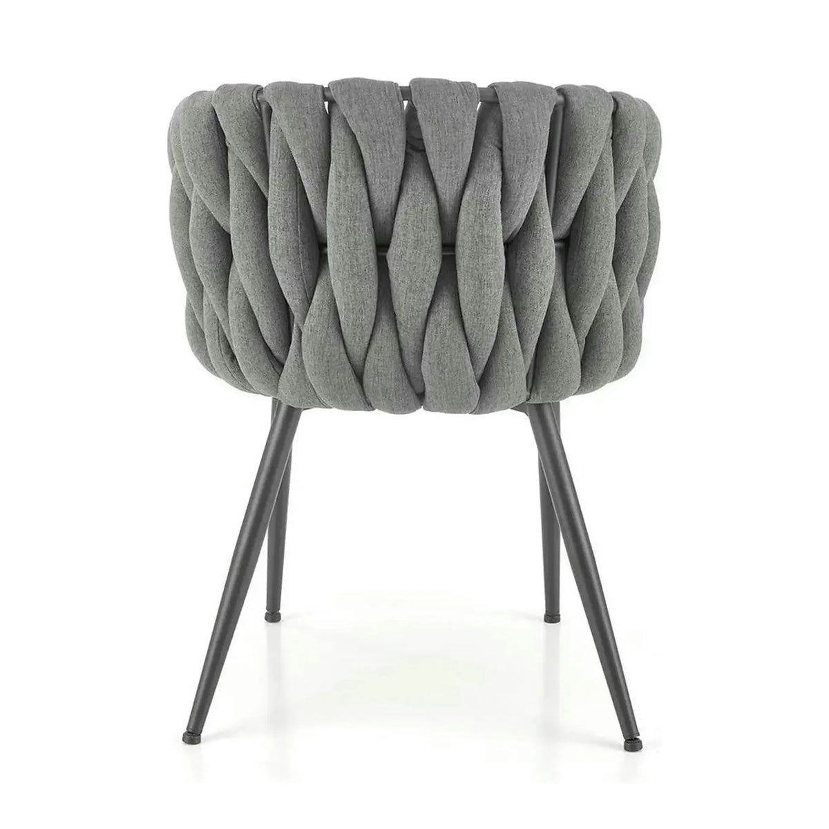 Scaun dining modern K516, gri/negru, stofa/otel, 57x60x79 cm