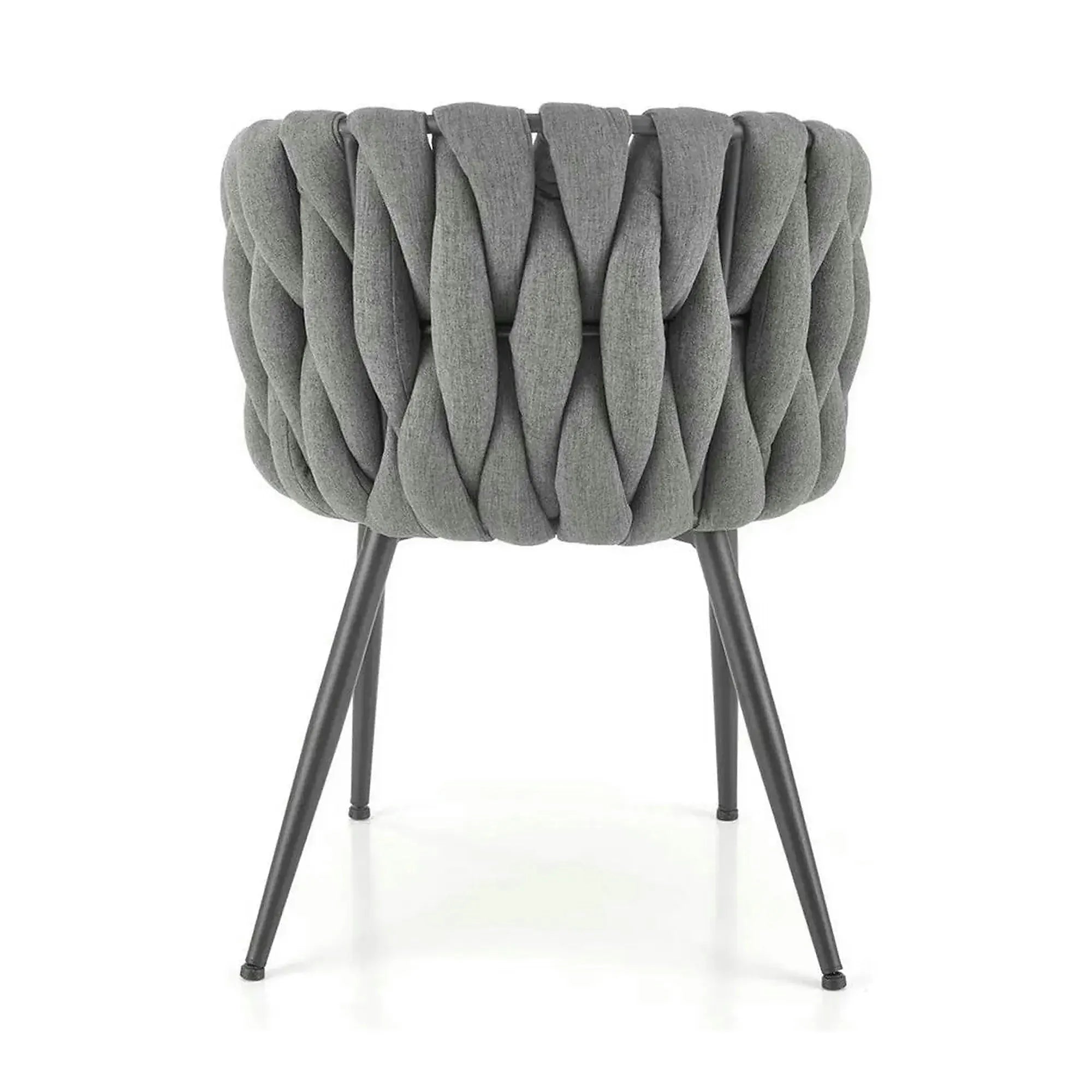 Scaun dining modern K516, gri/negru, stofa/otel, 57x60x79 cm