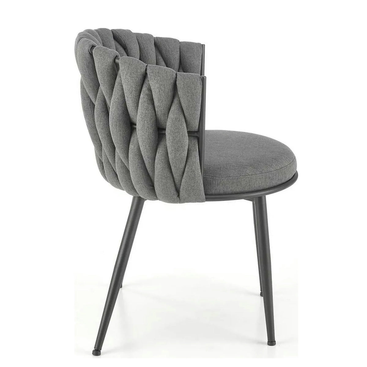 Scaun dining modern K516, gri/negru, stofa/otel, 57x60x79 cm