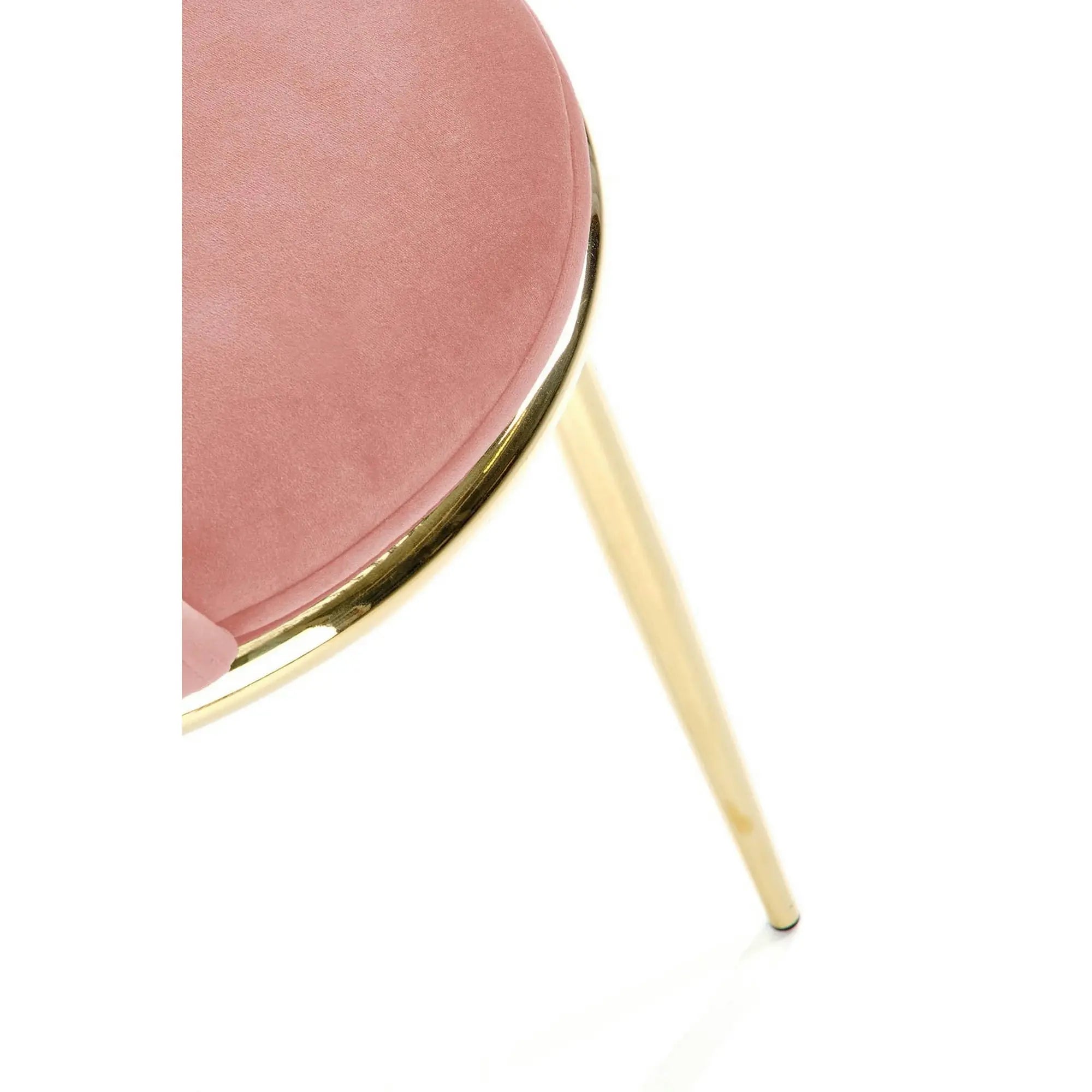 Scaun dining roz K460, stofa catifelata/metal, 49x54x84 cm