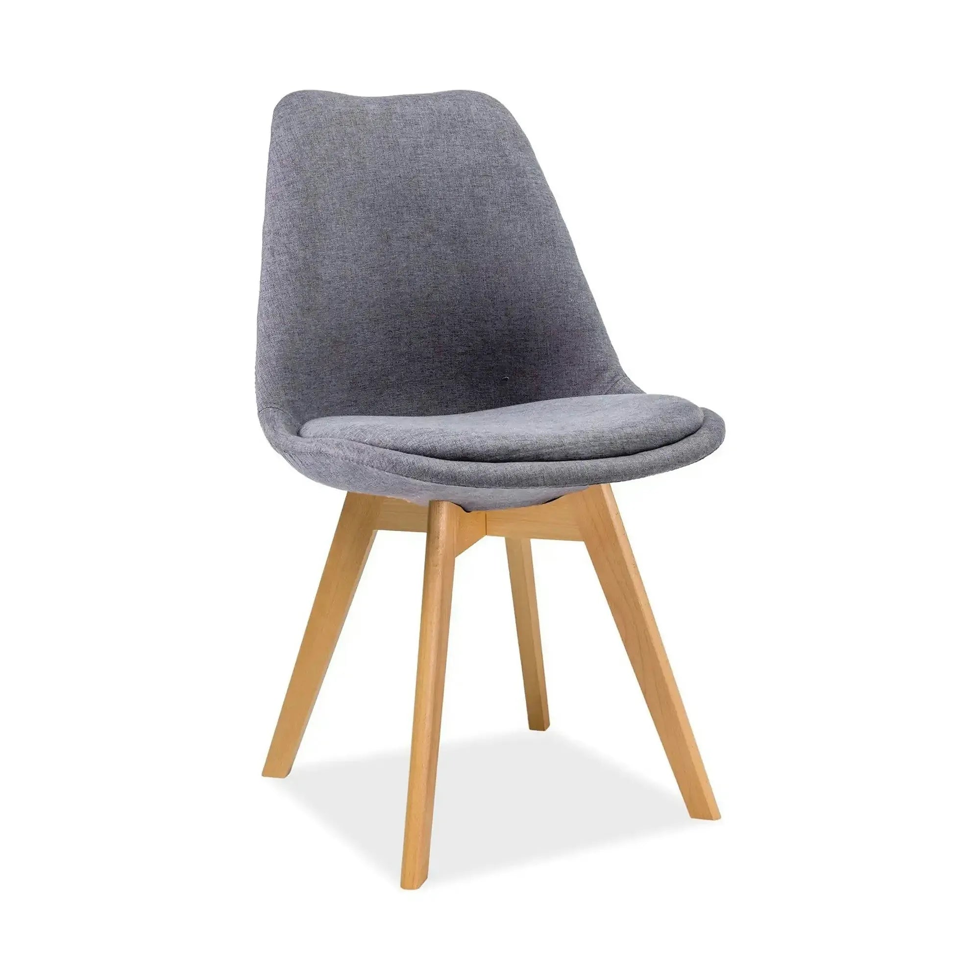 Scaun DIOR, gri/stejar, stofa/lemn, 49x41x83 cm