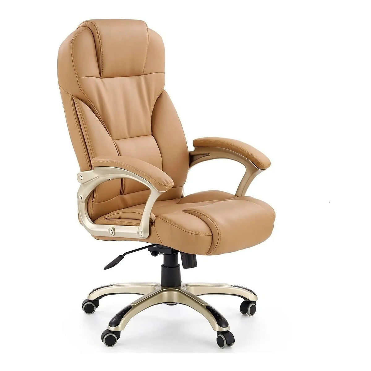 Scaun directorial DESMOND, bej, piele ecologica, 67x70x112/119 cm