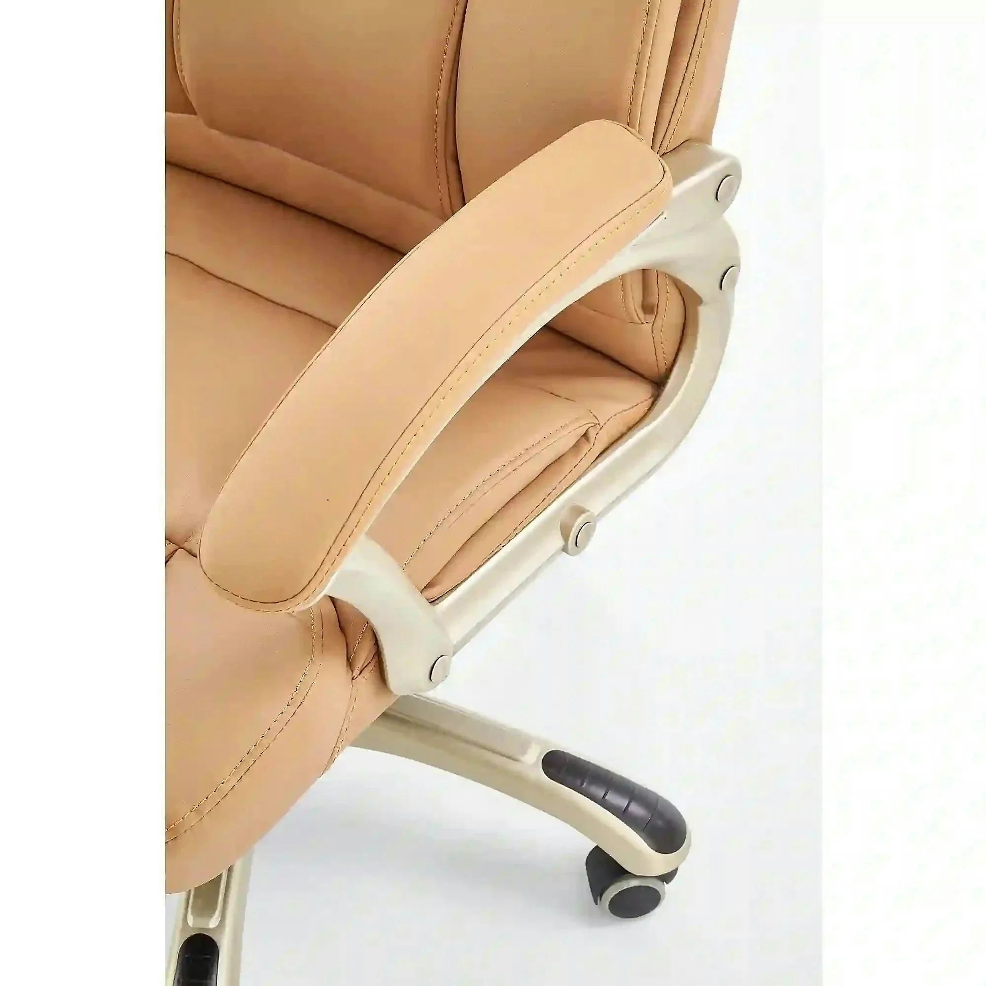 Scaun directorial DESMOND, bej, piele ecologica, 67x70x112/119 cm