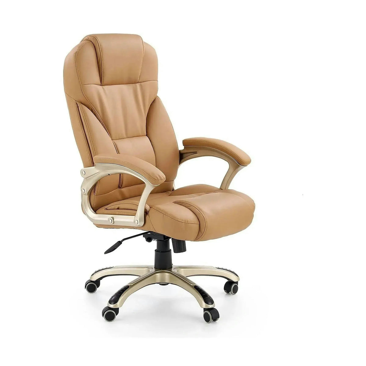 Scaun directorial DESMOND, bej, piele ecologica, 67x70x112/119 cm